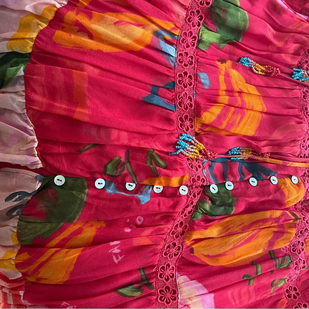 FARM Rio Red Tiered Ruffled Sundress - Picture 6 of 6